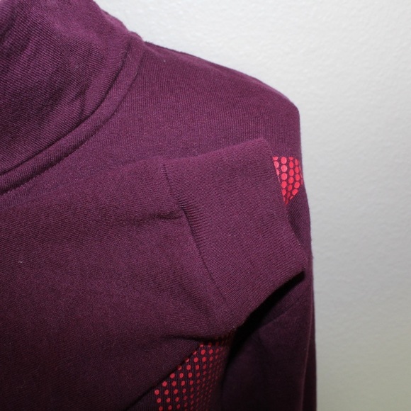 Pink Victoria Secret Maroon Colored Logo Half Zip Sweater - Size Extra Small - Picture 6 of 8